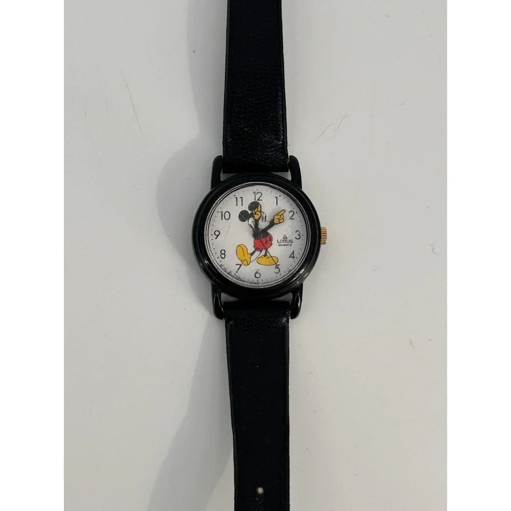 Lorus‎ Mickey Mouse Watch V811-0070 Womens 25mm Resin Case Quartz Three Hands